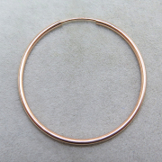 14kgf（ローズゴールドフィルド）30mmフープピアス（チューブ/1.25mm）（1個）