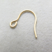 K14（14金）ショートフックピアス（14K）（1個）