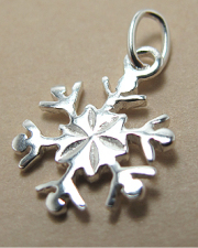 シルバーパーツ925/チャーム（スノークリスタル）（5個）