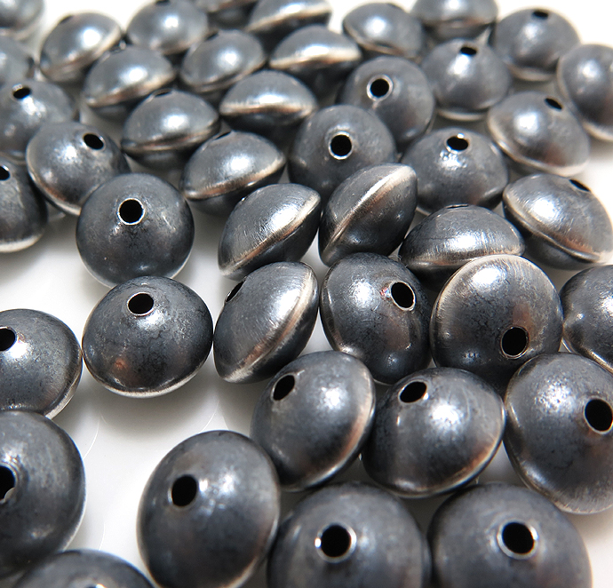 ナバホパールビーズ/SV925シルバー（ソーサー/3.3mm×2.0mm）（100個）