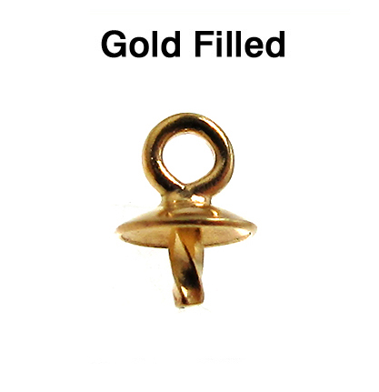 ゴールドフィルド・ペンダントトップ突き刺し3mm（芯立・皿付）「14kgf」（10個）