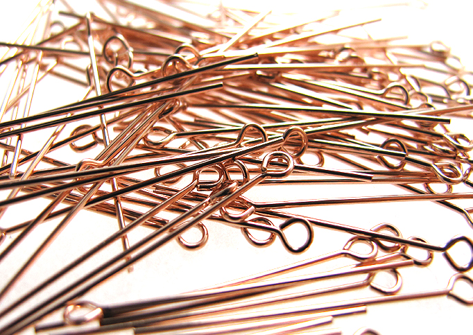 ローズ（ピンク）ゴールドフィルド・9ピン【0.5mm×50mm】「14kgf」（30本）