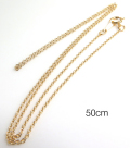 14kgfネックレス「ゴールドフィルド」50cm【丸アズキ・幅1.0mm】 1本