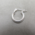 SV925シルバー/フープピアス リング（チューブ/2mm）12mm（1ペア）