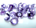 天然石ルース（裸石）・アメジスト（ブラジル）/ラウンド【6mm】ファセットカット（6個）