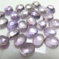 天然石ルース（裸石）・アメジスト（ブラジル）/ローズカット（オーバル）【8×6mm】（3個）
