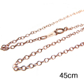 ローズゴールドフィルド・チェーンネックレス「14krgf」45cm【アズキ・幅1.7mm】 1本
