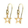 14kgfモチーフピアス（スター穴開き）（フレンチフックピアス（ボールエンド））（ゴールドフィルド）（1ペア）