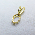 ゴールドフィルド・ベゼルペンダント空枠（カボション用6×4mm）「14kgf」（3個）