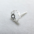 SV925シルバーパーツ/ピアス空枠・ベゼルカボションポストピアス（ラウンド5mm）（2ペア）