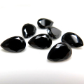 キュービックジルコニアcz【AAA】・ルース（裸石）・/ペアシェイプ（ブラック）【6×4mm】ファセットカット（50個）
