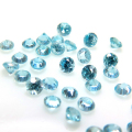 天然石ルース（裸石）・ブルージルコン（カンボジア・加熱処理）/ラウンド【2.5mm】ダイヤモンドカット（5個）