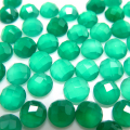 天然石ルース（裸石）グリーンオニキス/チェッカーボードカット（ラウンド）【5mm】（10個）