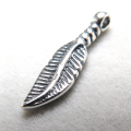 シルバーアクセサリーチャーム（リーフ・5mm×16mm）（1個）