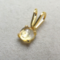 カボションペンダント（天然石シトリン4mm）「14kgf」（ゴールドフィルド）（1個）
