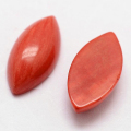 コーラル ルース （珊瑚・サンゴ）（染・レッド）カボション マーキスカット 10mm×5mm（5個）