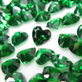 キュービックジルコニアcz【AAA】・ルース（裸石）・/ハート（グリーン）【4×4mm】ファセットカット（5個）