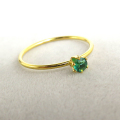 14kgfリング（指輪）合成石エメラルド【AAA】「エメラルド（熱水法）」3mm（ラウンド）（サイズ目安：10号～11号）「ゴールドフィルド」（1個）