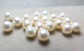 淡水パール真珠（ホワイト系）/片穴パール（ラウンド～セミラウンド6～6.5mm）（5個）