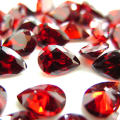 キュービックジルコニアcz【AAA】・ルース（裸石）・（ガーネット）/ペアシェイプ【8×5mm】ファセットカット（10個）