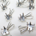 シルバーペンダント石枠・空枠・4本爪ペンダントトップ （ハート 5mm）SV925（6個）