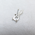 SV925シルバーパーツ/カボションペンダントトップ空枠（ラウンド4mm）（5個）