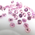 天然石ルース（裸石）・ピンクサファイア（セイロン・スリランカ産・加熱）/ラウンド【2.2mm】ダイヤモンドカット（3個）