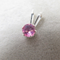 シルバーアクセサリー925/ペンダントトップ天然石ピンクトルマリン（4mm）「sv925」（1個）