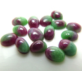 天然石ルース（裸石）・ルビーインゾイサイト/カボション（オーバル）【6×4mm】（5個）