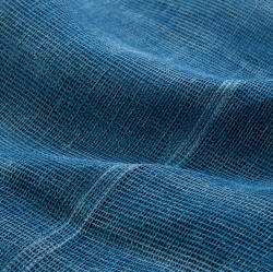 ヘンプ100％　藍染　かやブランケット（シングル）