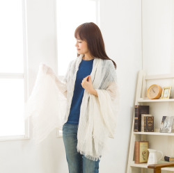 【完売御礼】ヘンプ100％ 新・羽衣ストール　《大判》