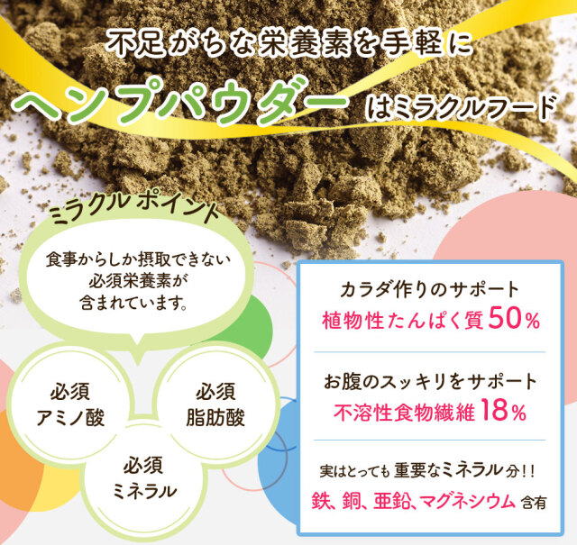 ヘンプ パウダー 麻の実  プロテイン ヘンプキッチン