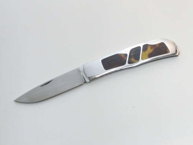 藤本保広 カスタムナイフ フォールディング 鼈甲インレイ ベッコウ