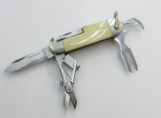 鹿山利明 カスタムナイフ 豆8丁 アイボリーハンドル 象牙  Toshiaki Shikayama (C-105)