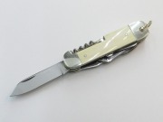 鹿山利明 カスタムナイフ 8丁出 アイボリーハンドル 象牙 Toshiaki Shikayama (C-110)