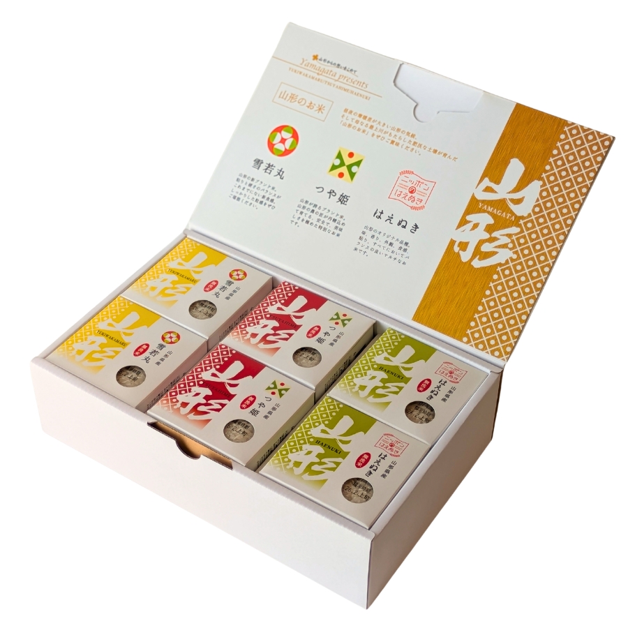 山形お米食べ比べセット 無洗米キューブ3種 各2