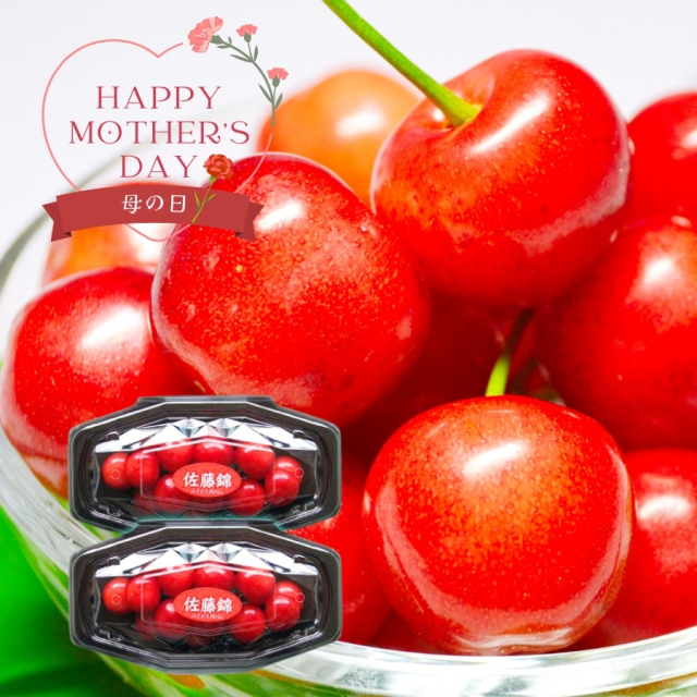 [母の日]佐藤錦100gきららパック2入（5/8～5/10着）