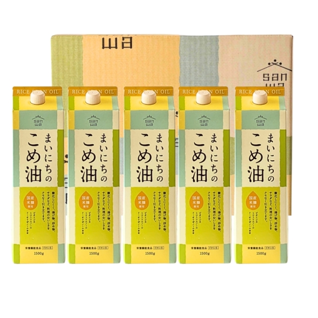まいにちのこめ油  1500g 5本 ギフトボックス