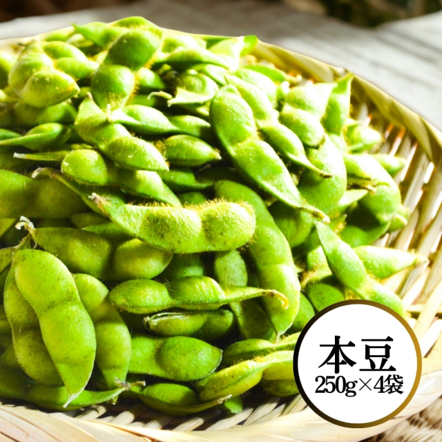 鶴岡産 白山だだちゃ豆 本豆250g×4袋