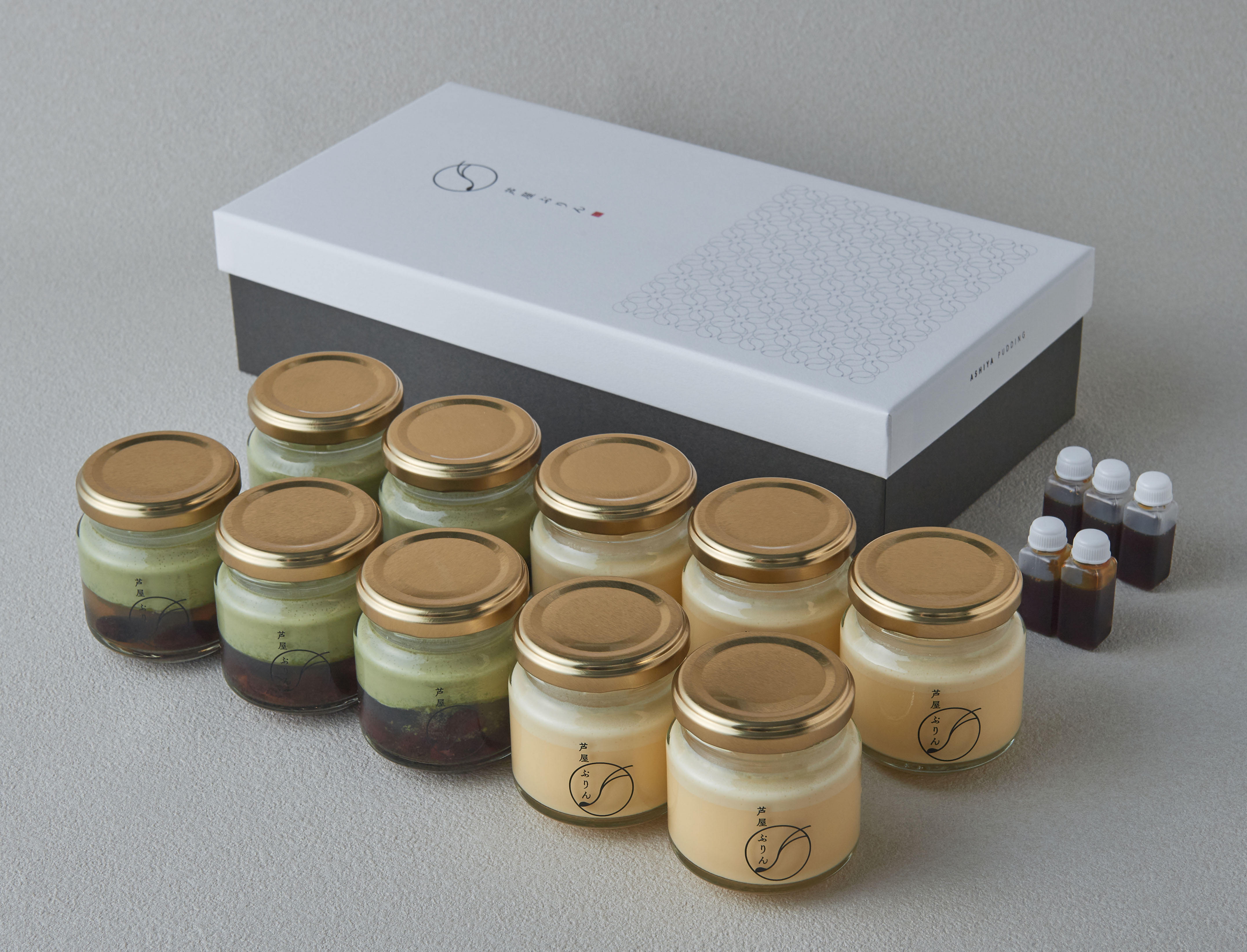 芦屋ぷりん　カスタード　丹波黒豆詰め合わせ