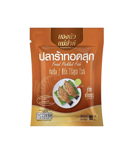 Bang Nua Mae-za フライ ティラピア フィッシュ 80g
