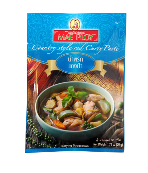 ゲーンパー ペースト メープロイ 袋 50g/Mae Ploy Country Style Red Curry Paste (50g)