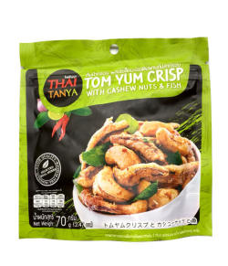 トムヤムクリスプとカシューナッツと魚 タイお菓子(70g)/Tom Yum Crisp with Cashew Nuts & Fish