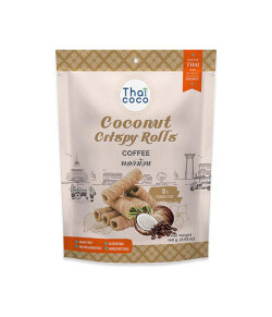 Thai COCO ココナッツクリスピーロール コーヒー味 140g