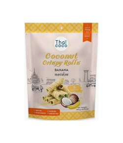 Thai COCO ココナッツクリスピーロール バナナ味 140g