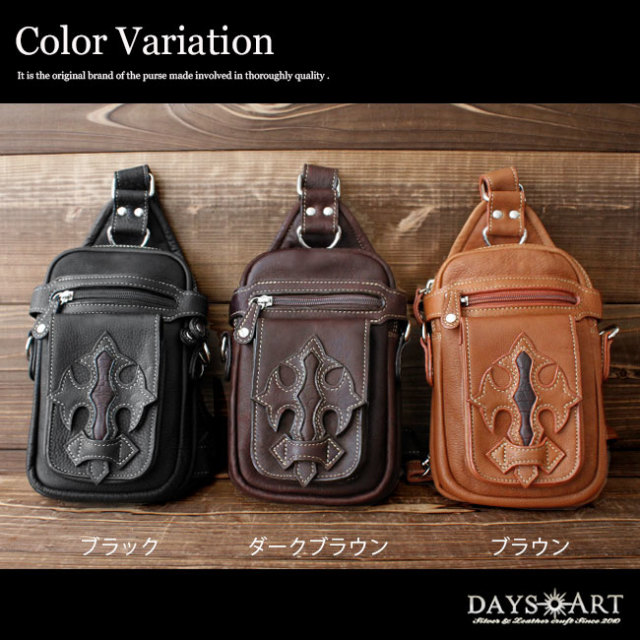 デイズアート レザーバッグ ボディバッグ メンズ 本革 カーフスキン
