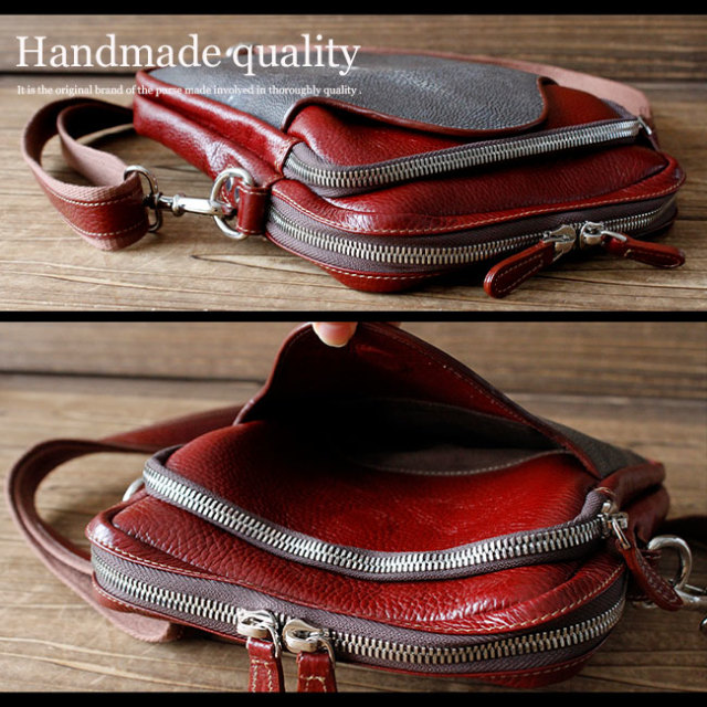 レザーバッグ ショルダーバッグ メンズ/レディース/ユニセックス 本革