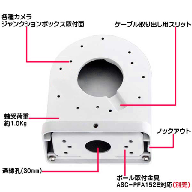 ASC-PFB204W ブラケット 防犯カメラ 監視カメラ