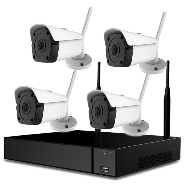 ASR-W3840-RB-4TB | 800万画素ワイヤレスバレットカメラ4台＆専用録画