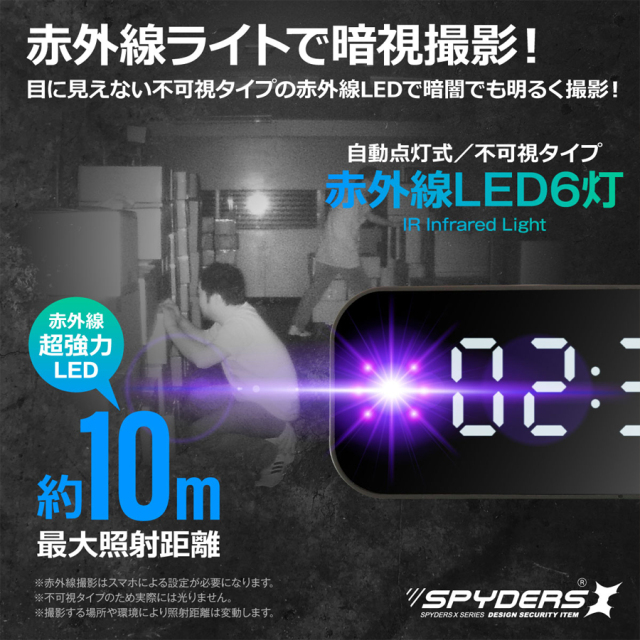 C-505 | フルHD録画対応置時計擬装(偽装)小型カメラ【オンスクエア